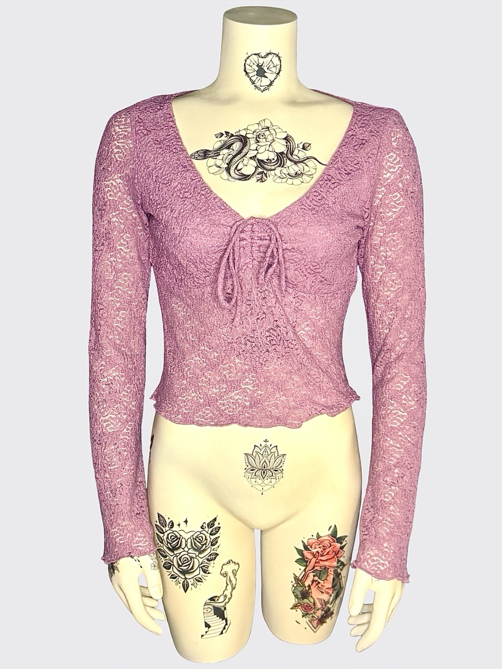 Pink lace top